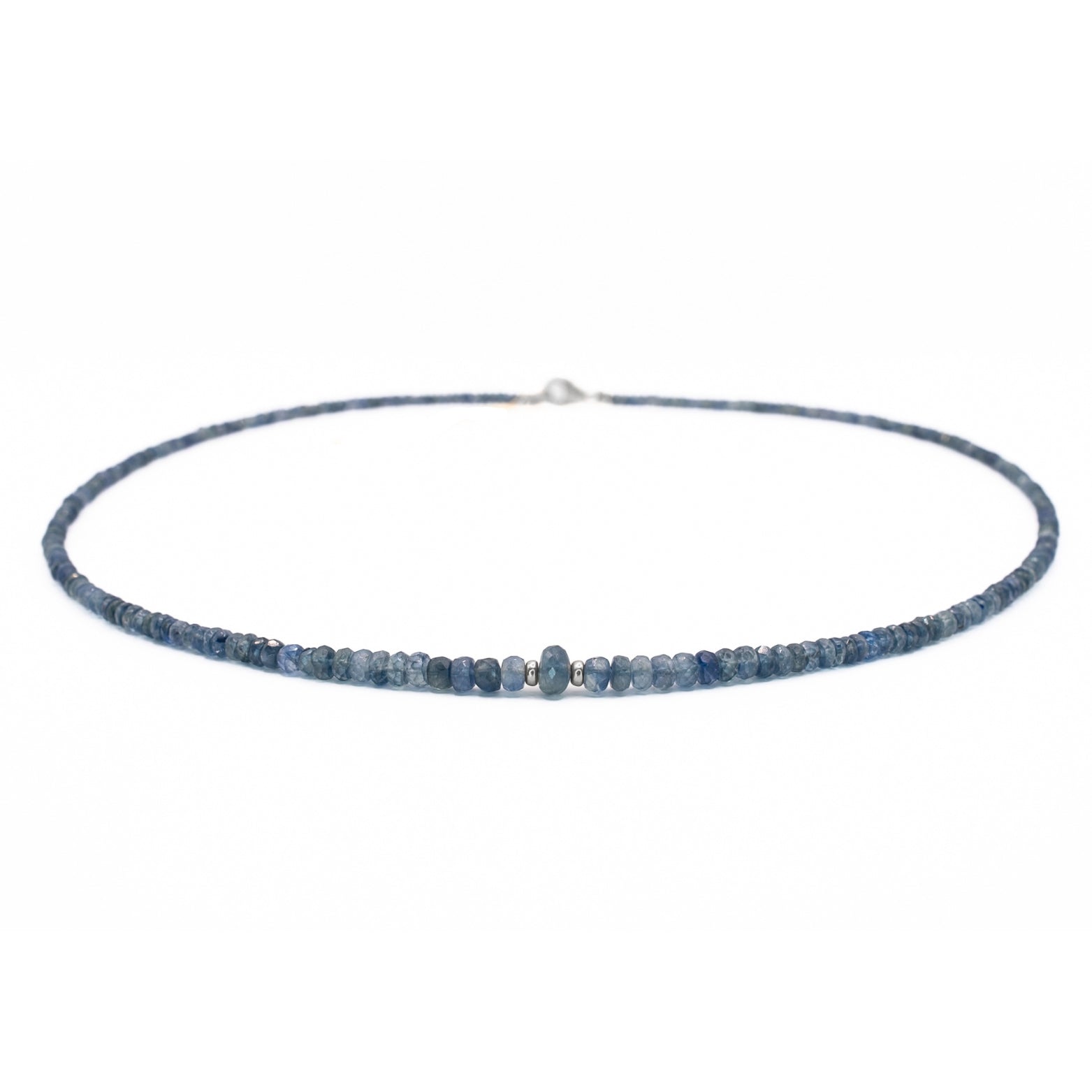 Sapphire and gold bead necklace - Playa Venao