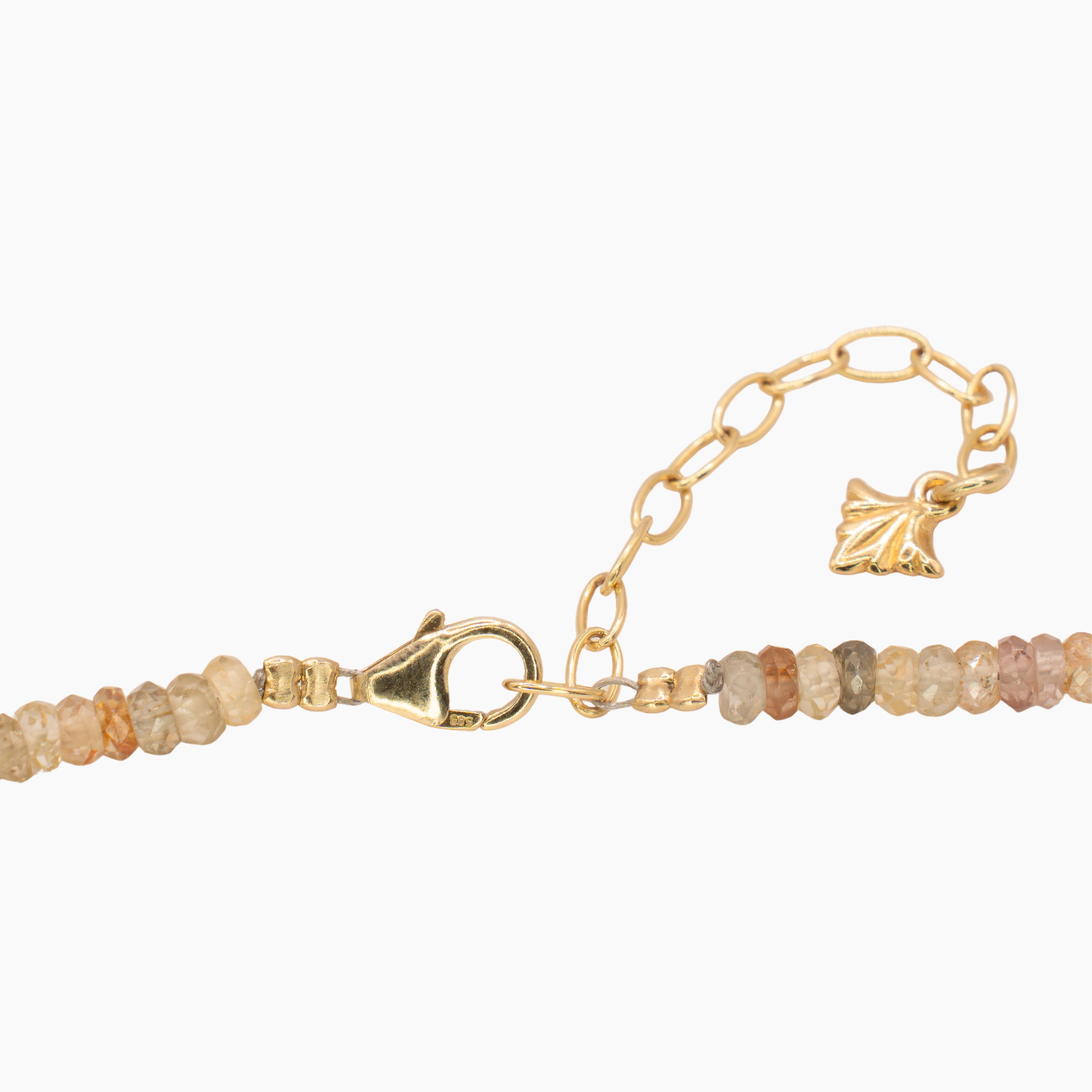 שרשרת זרקונים טבעיים ויהלום - טאטקואה