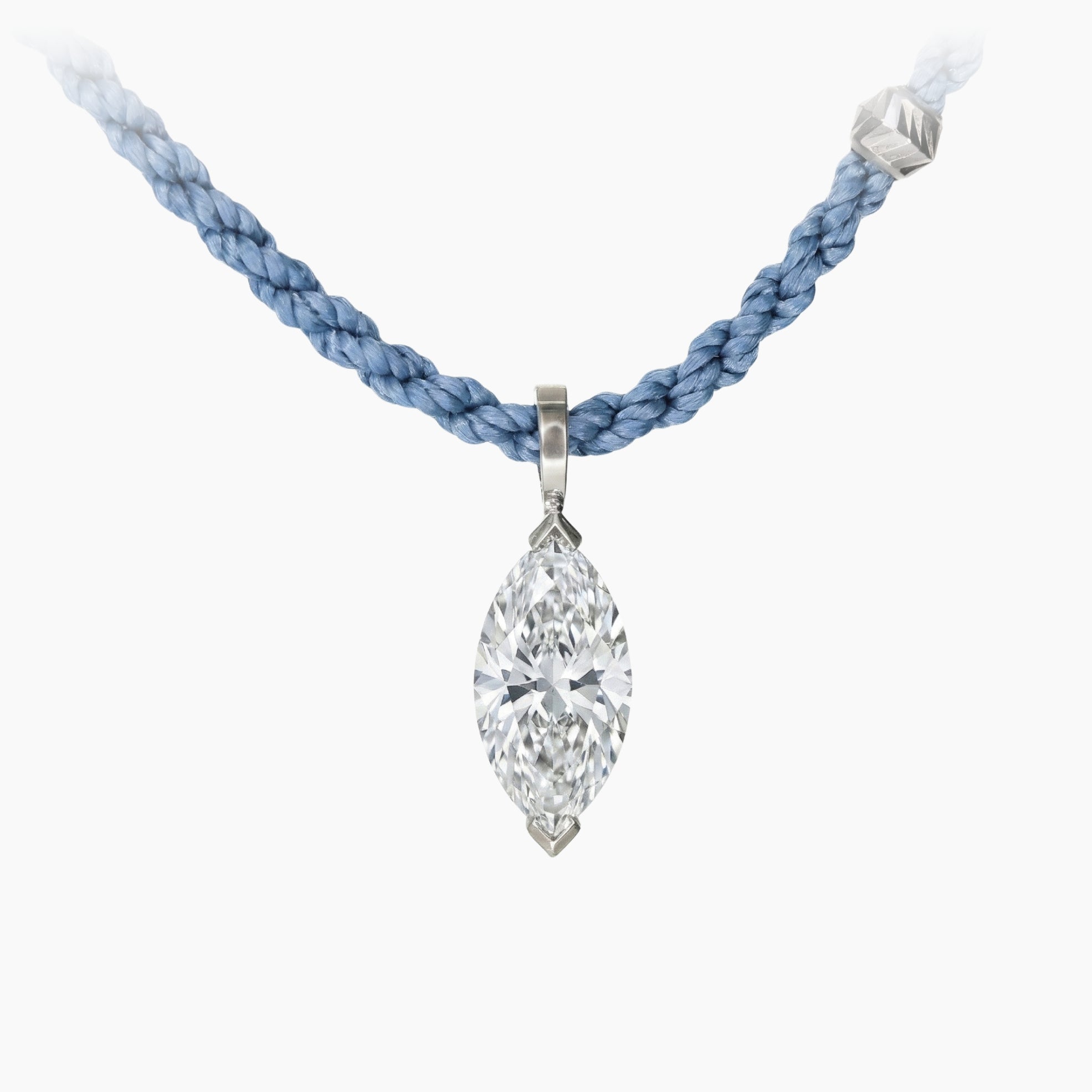 Diamond necklace on black string - Arenal
