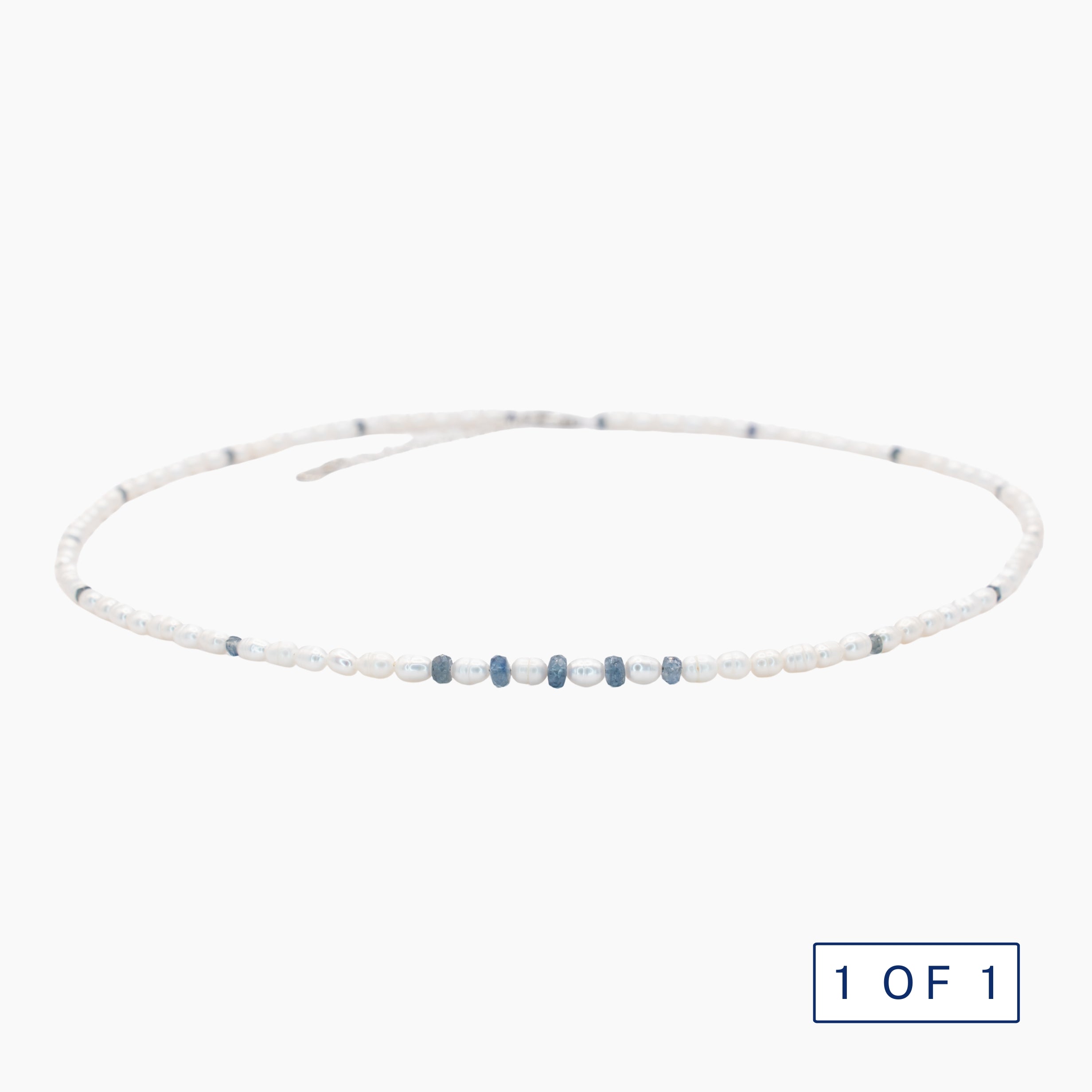 שרשרת פנינים וספיר (זהב) - סאבוגה