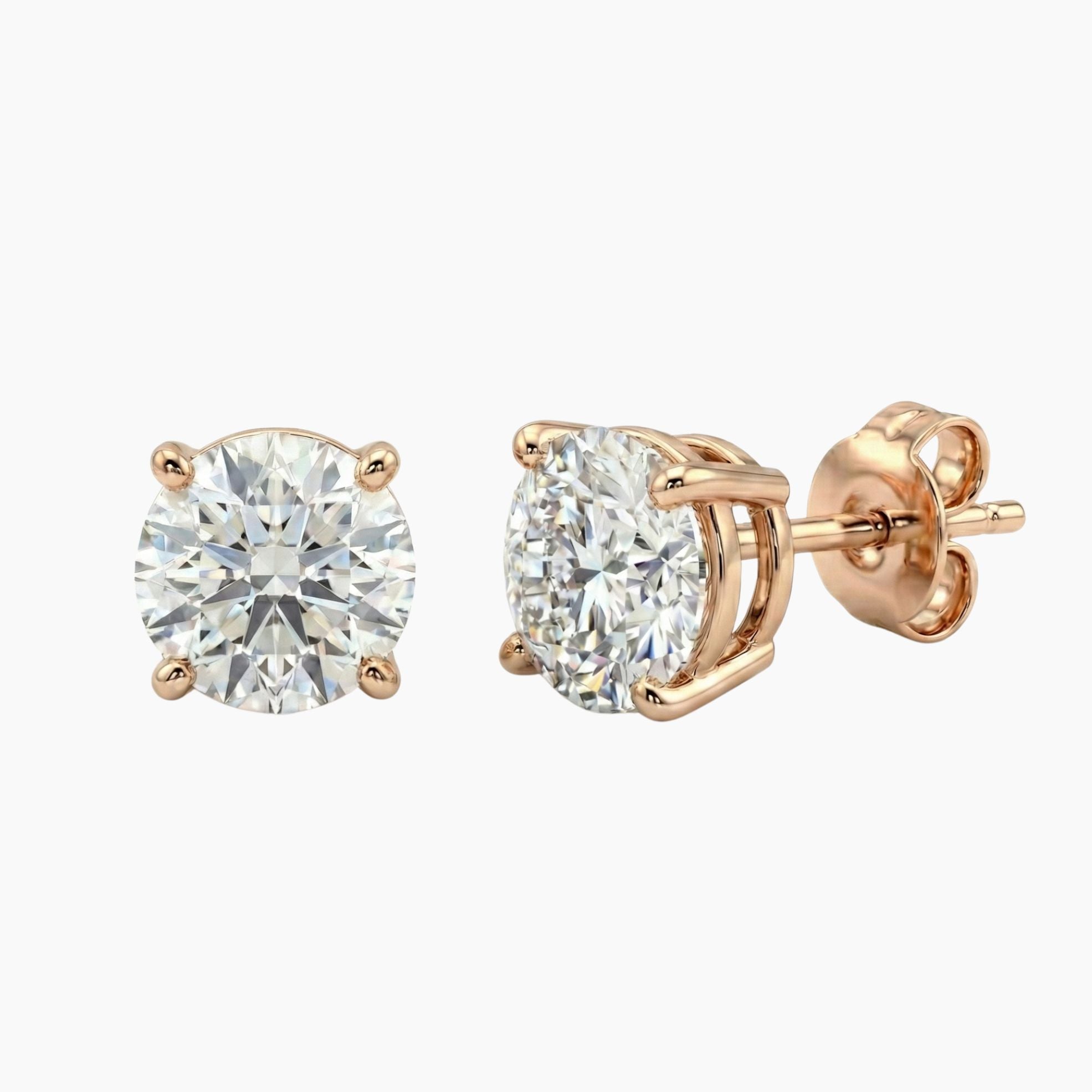 Round Diamond Earrings