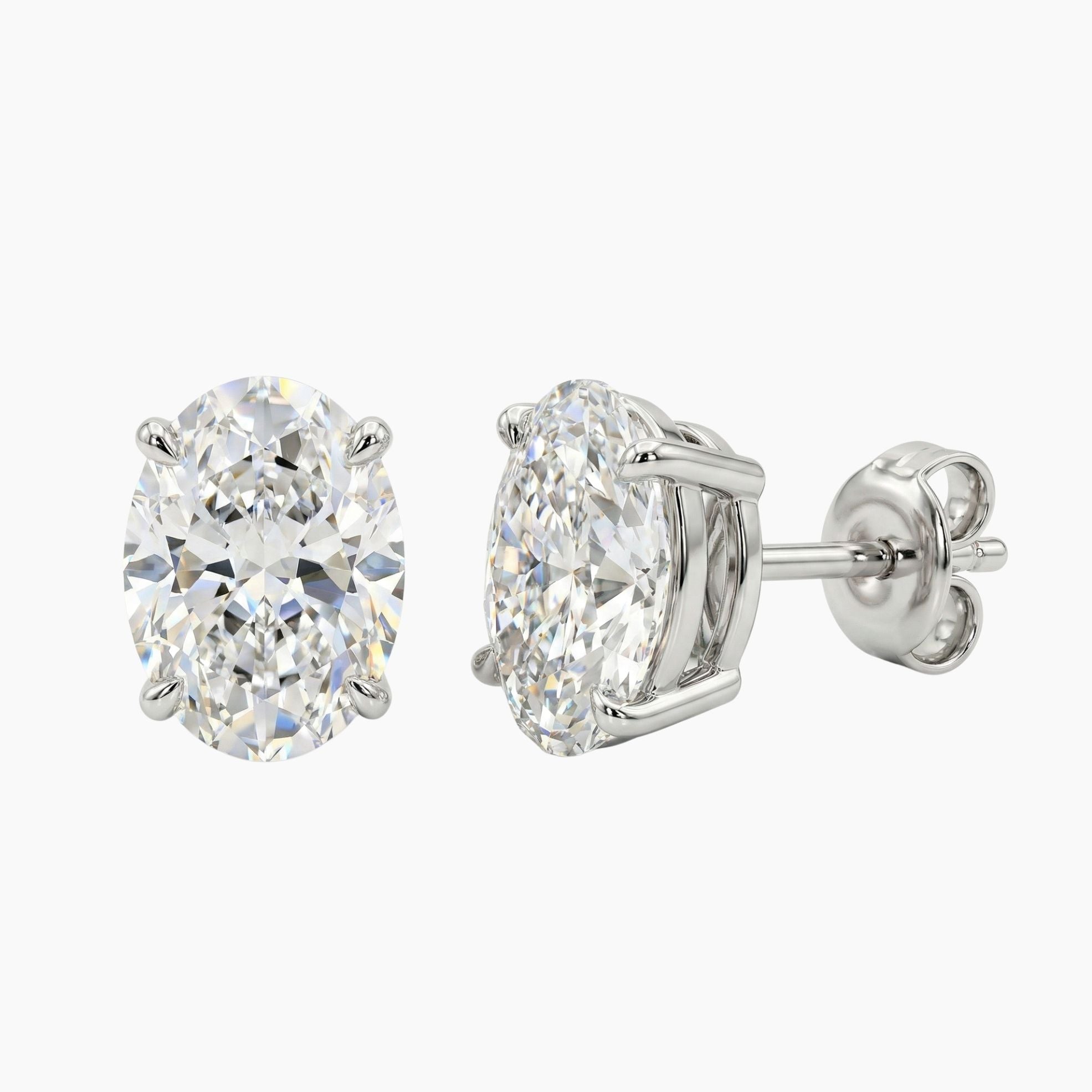 עגילי יהלום אובל