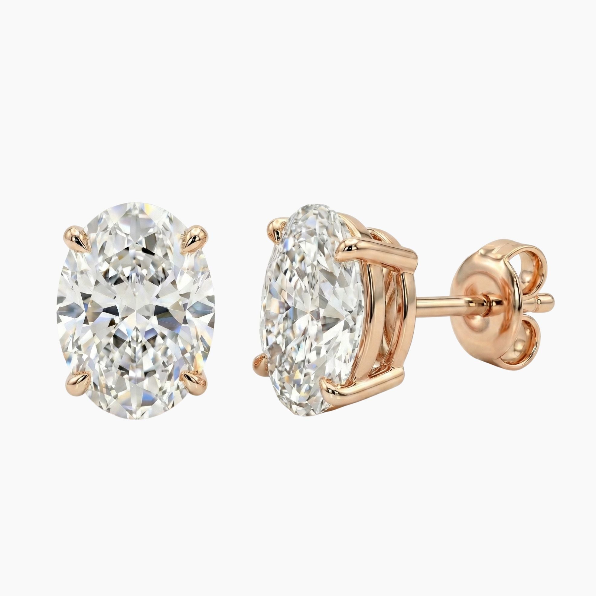 עגילי יהלום אובל