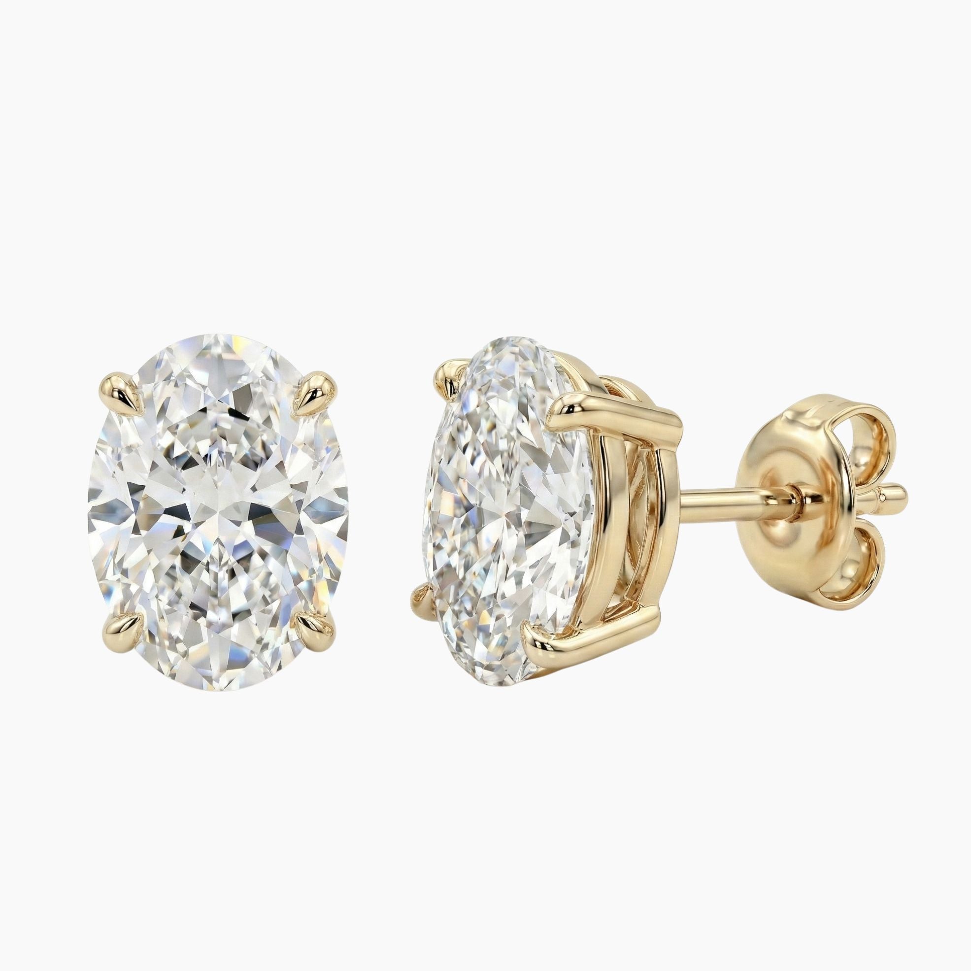 עגילי יהלום אובל