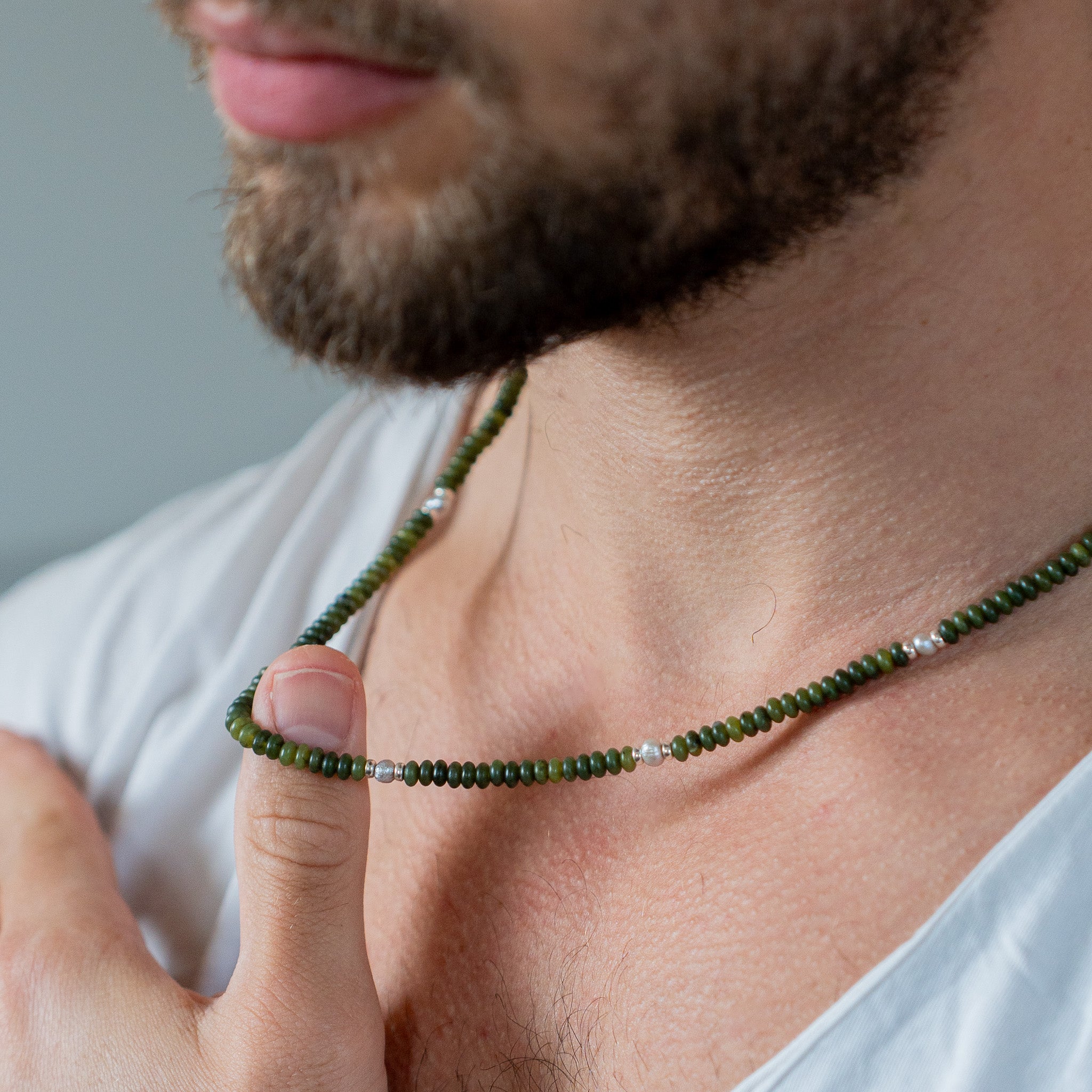 Jade and Pearl Necklace - El Zonta