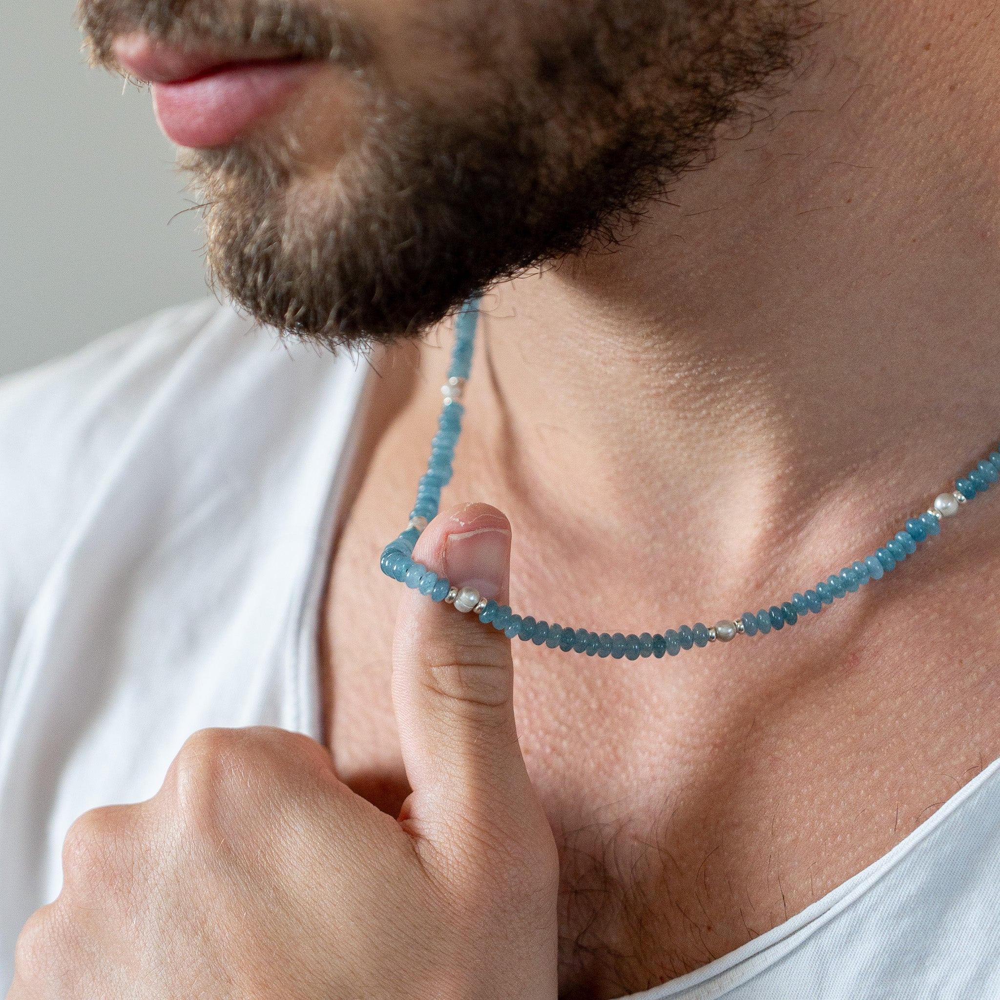 Jade and pearl necklace - El Tonco