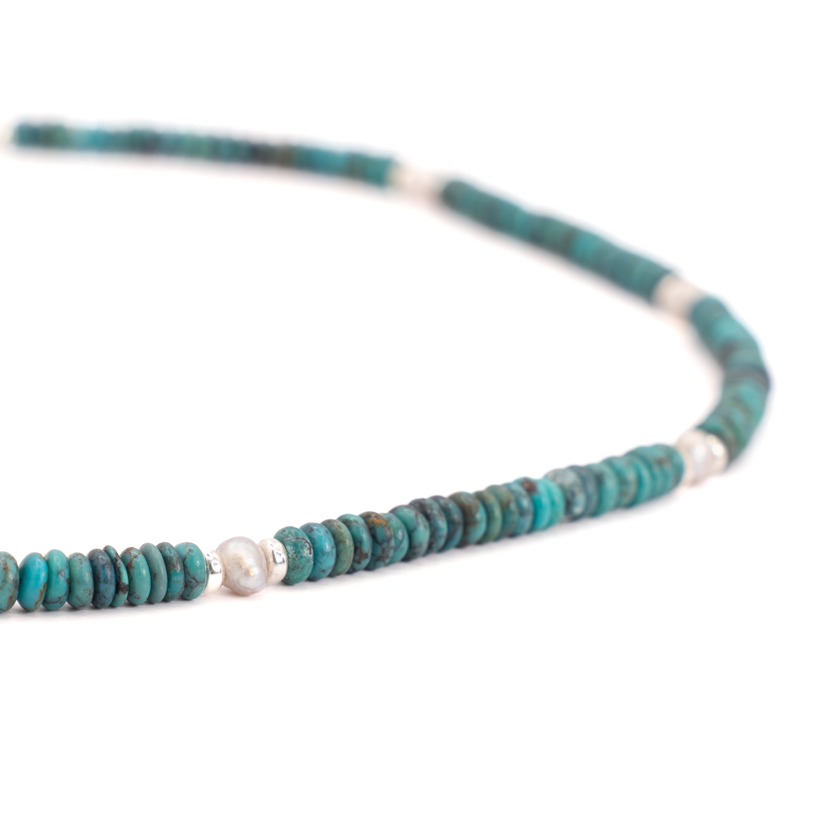 Turquoise and pearl necklace - El Sunzal
