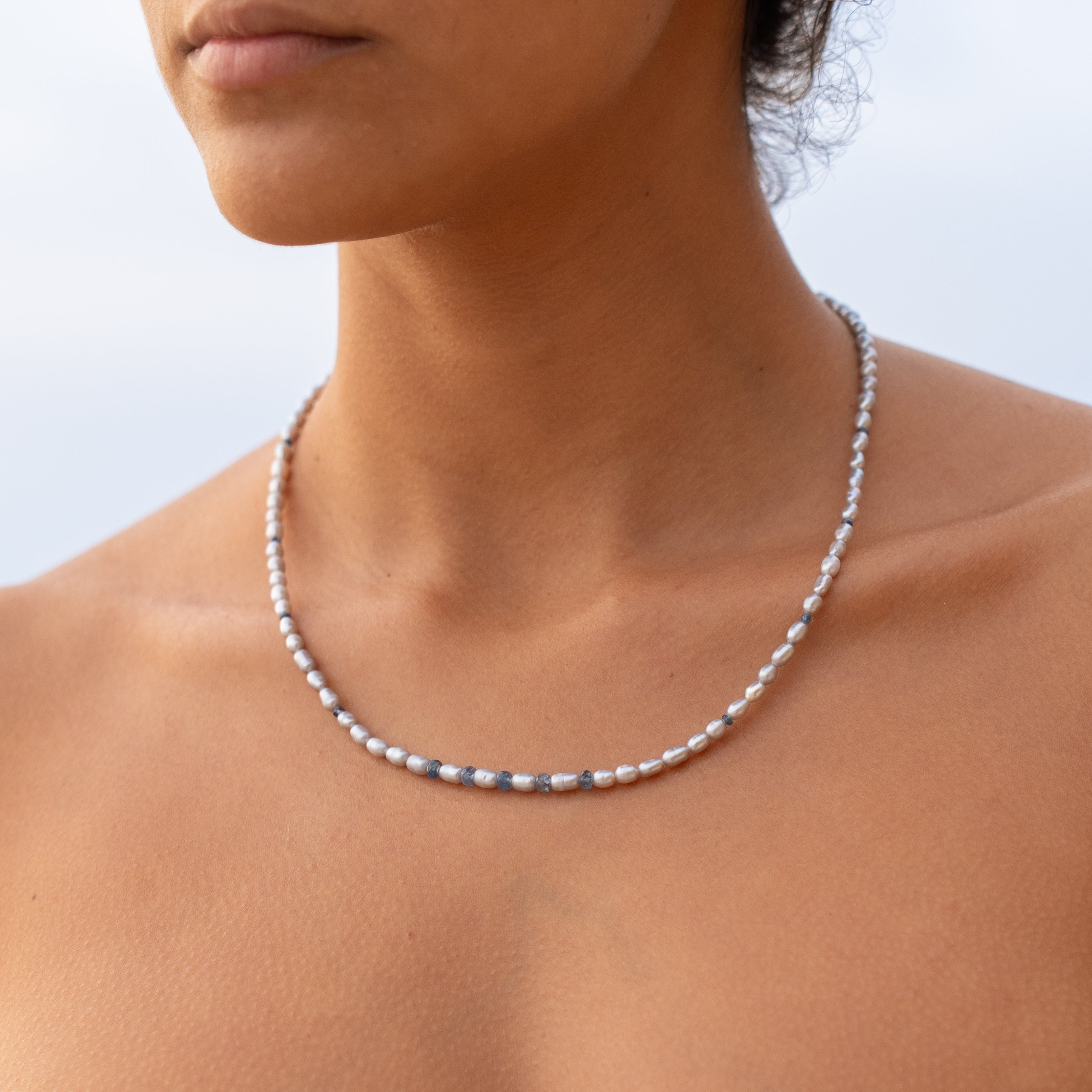 שרשרת פנינים וספיר (זהב) - קונטדורה