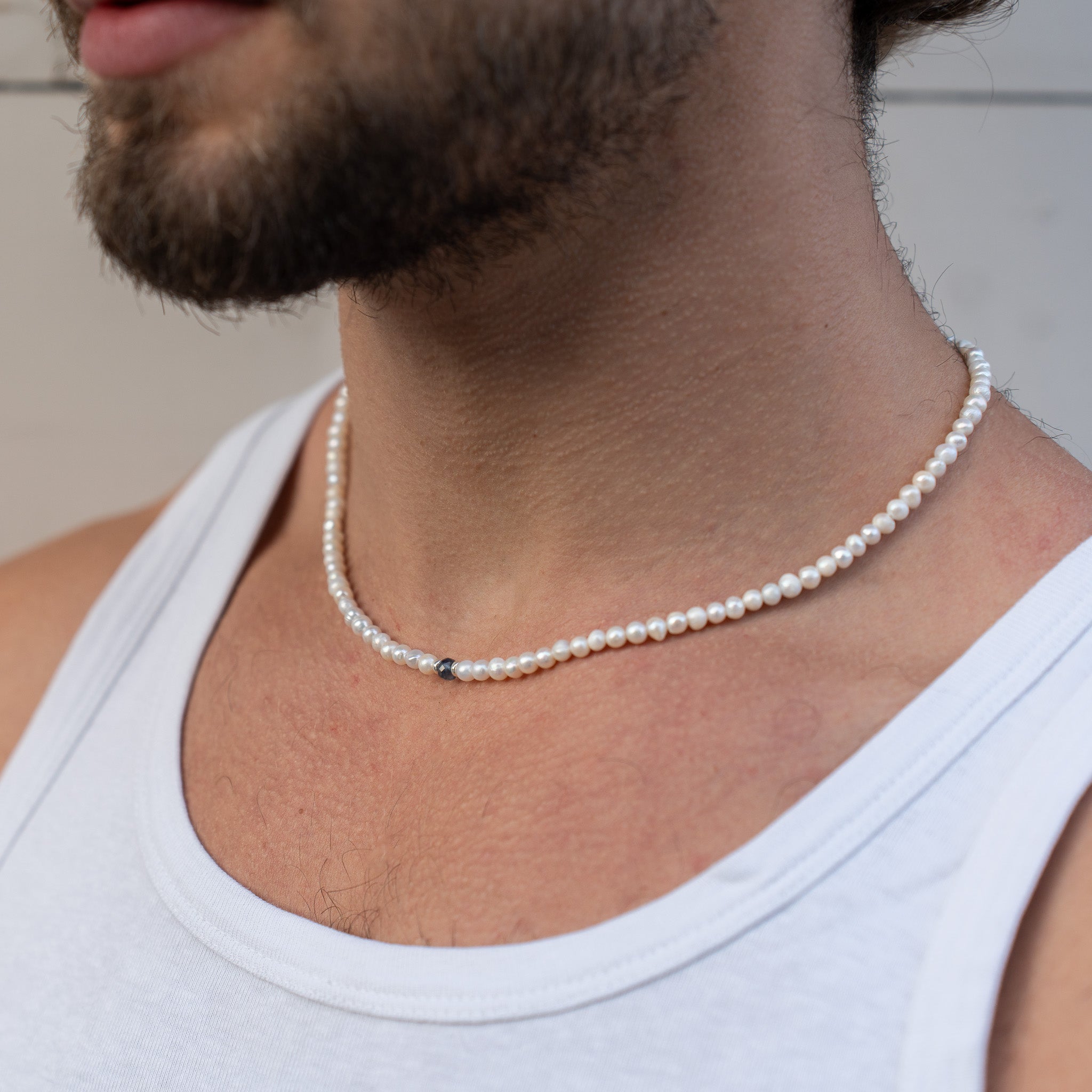 Pearl and sapphire necklace - Del Rey