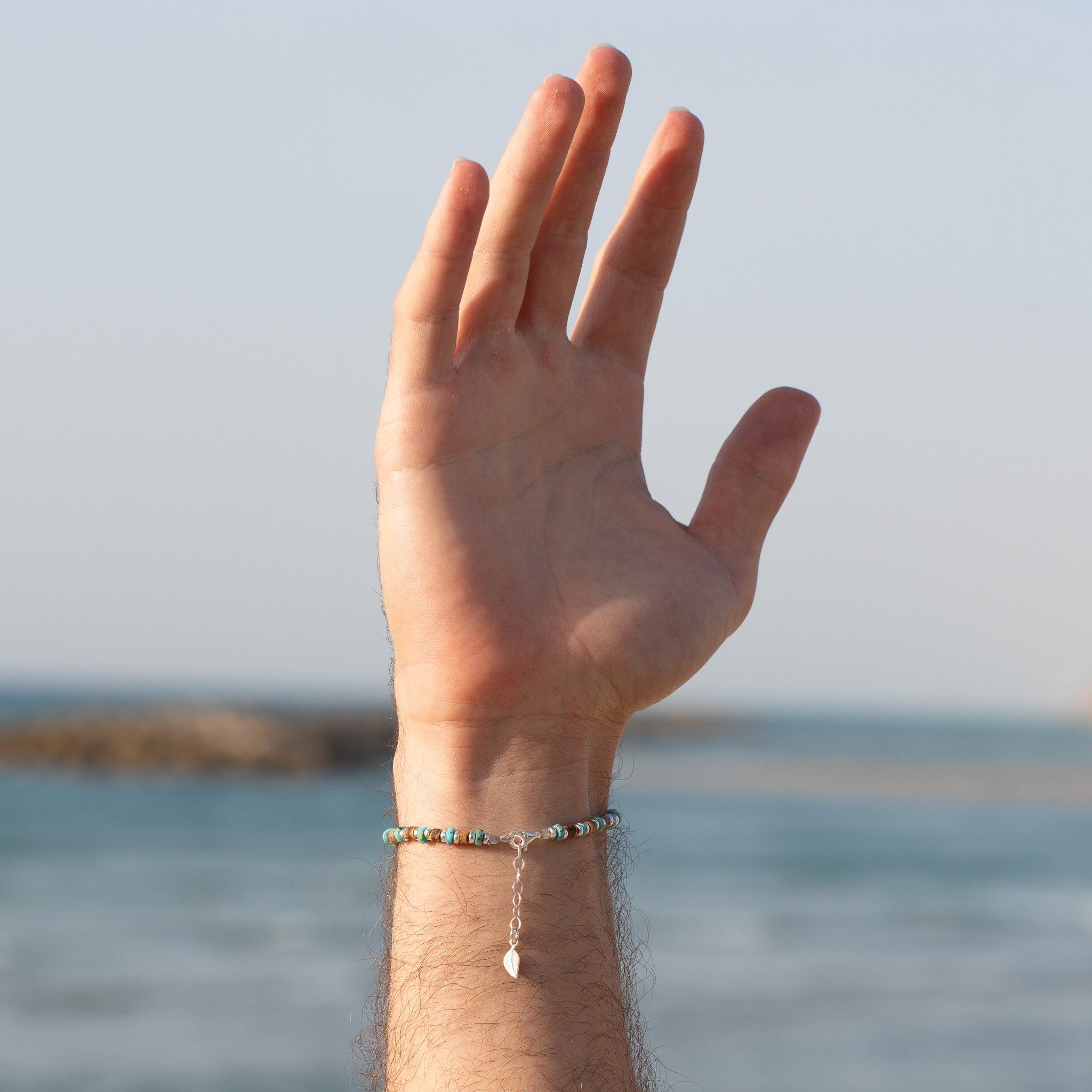 צמיד טורקיז וקוקוס טבעי - טולום