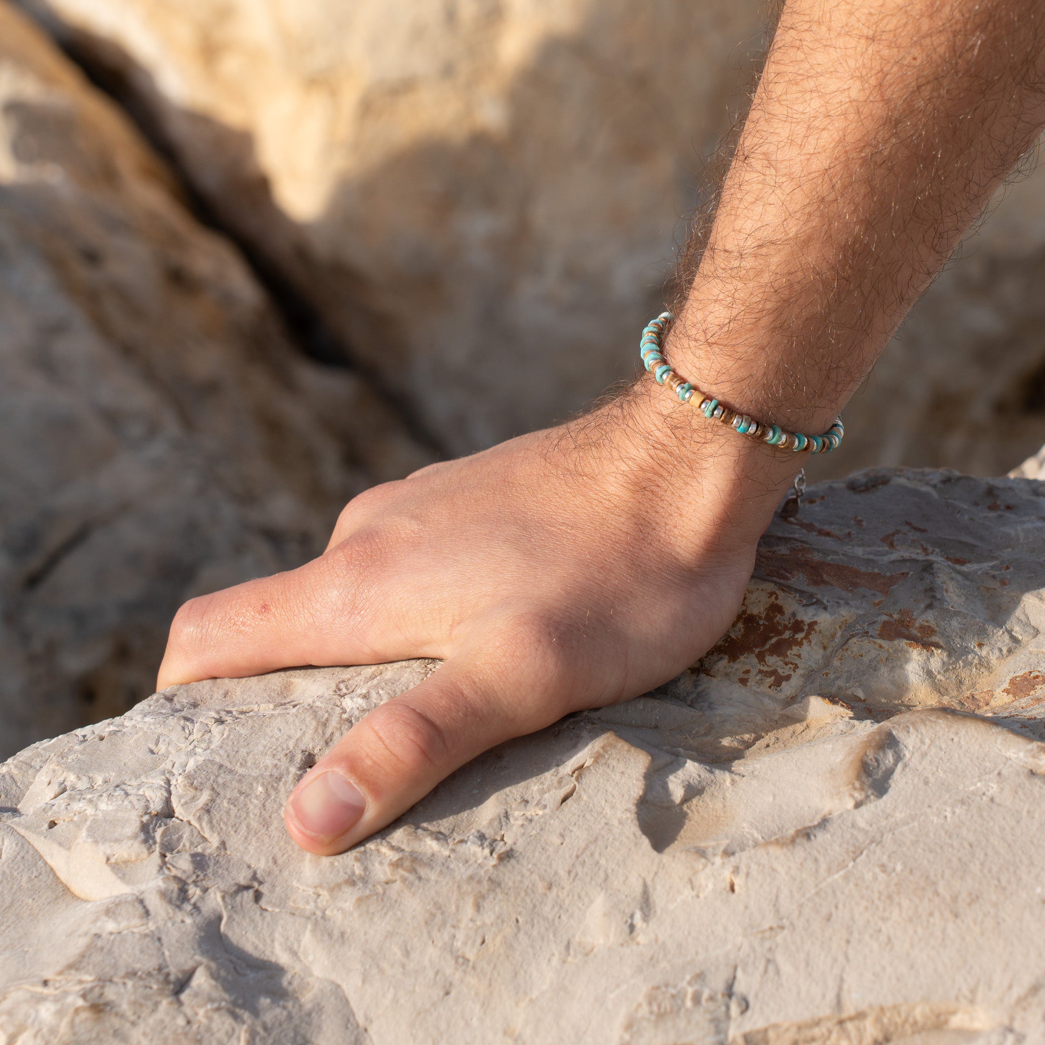 צמיד טורקיז וקוקוס טבעי - טולום