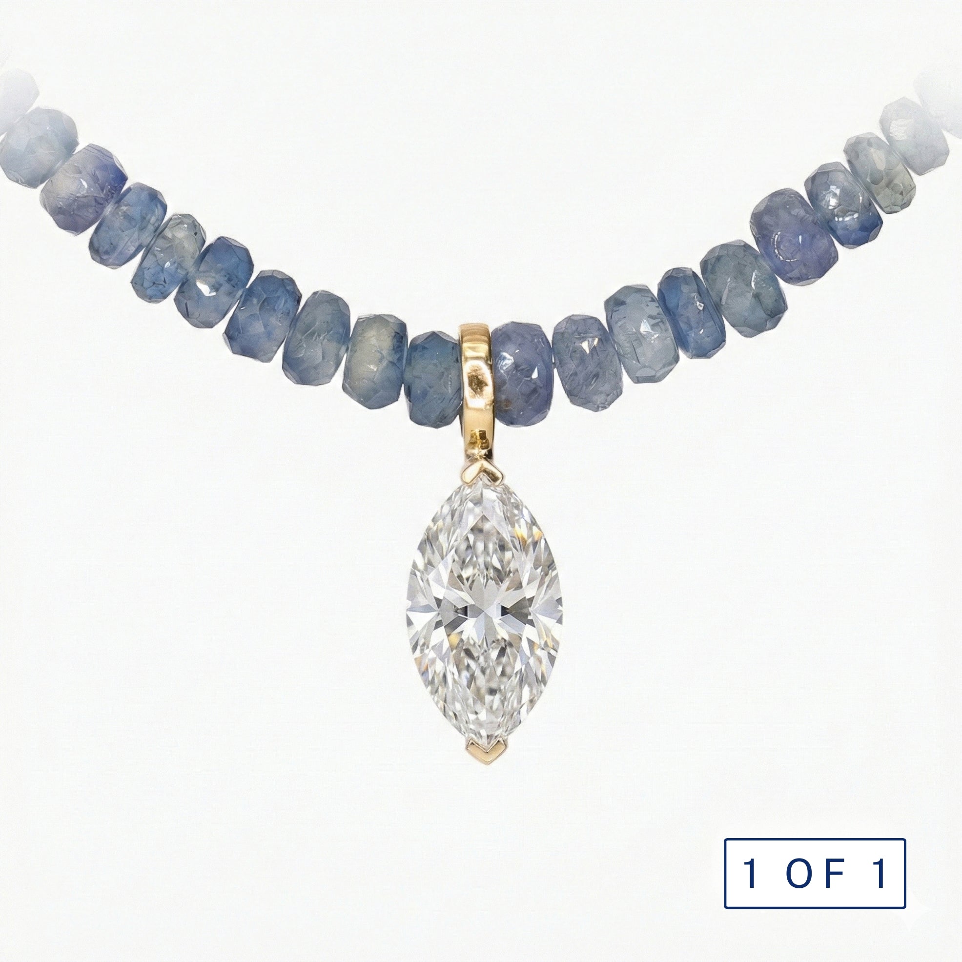 שרשרת ספיר ויהלום מרקיזה - ונאו