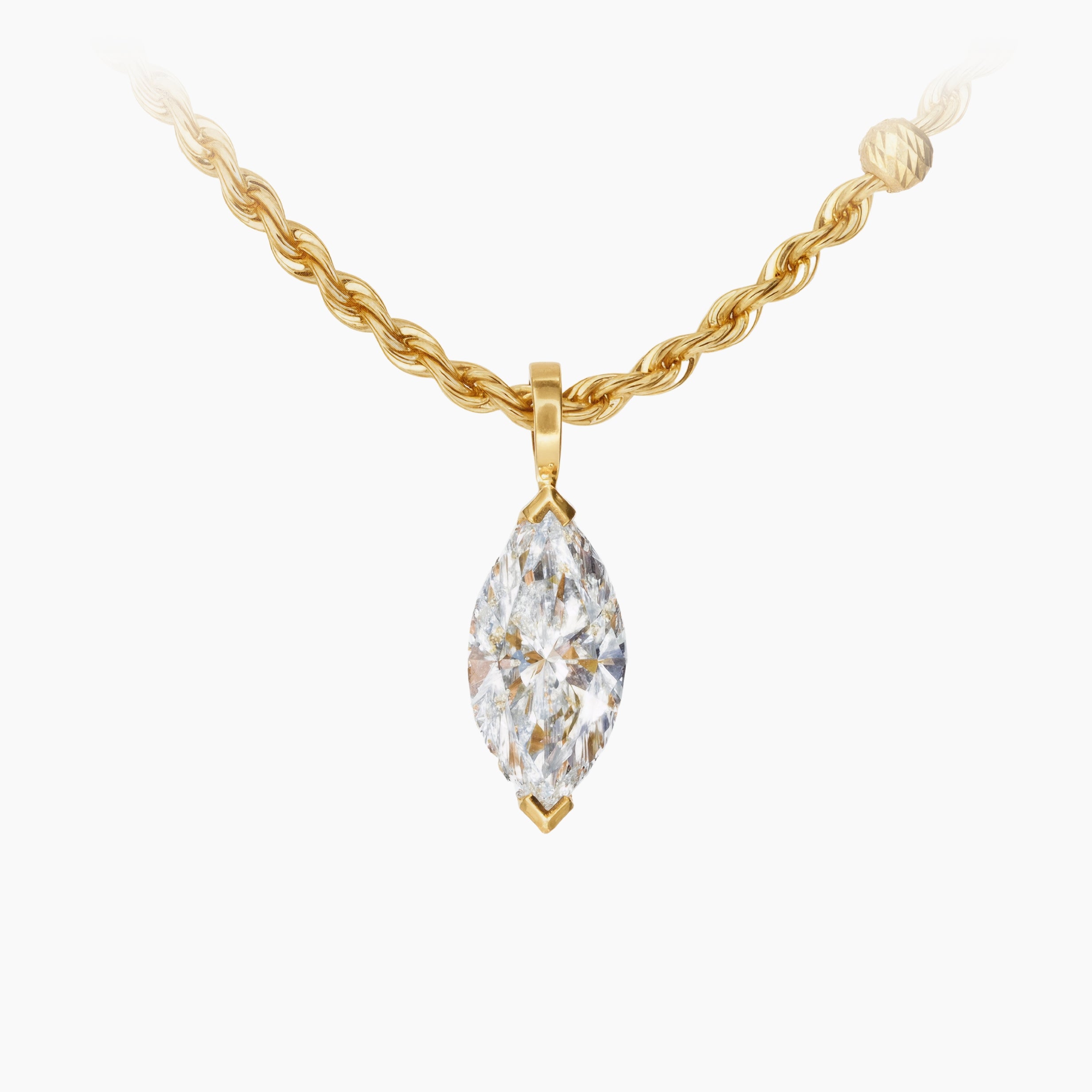 שרשרת חבל זהב ויהלום - סאן חואן