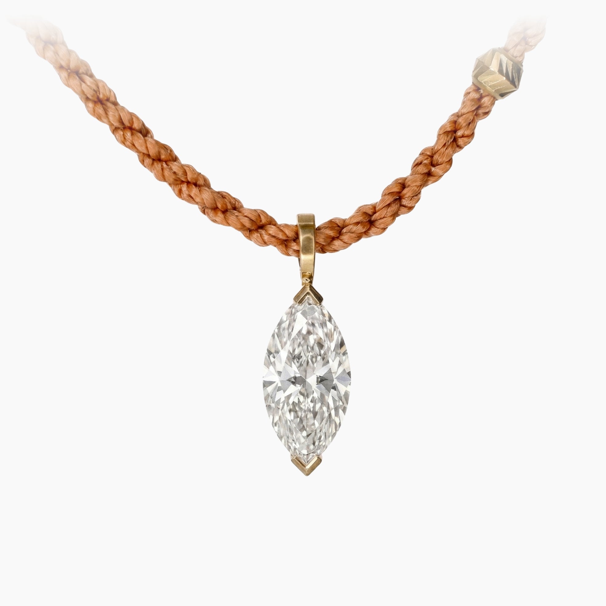 Diamond necklace on black string - Arenal