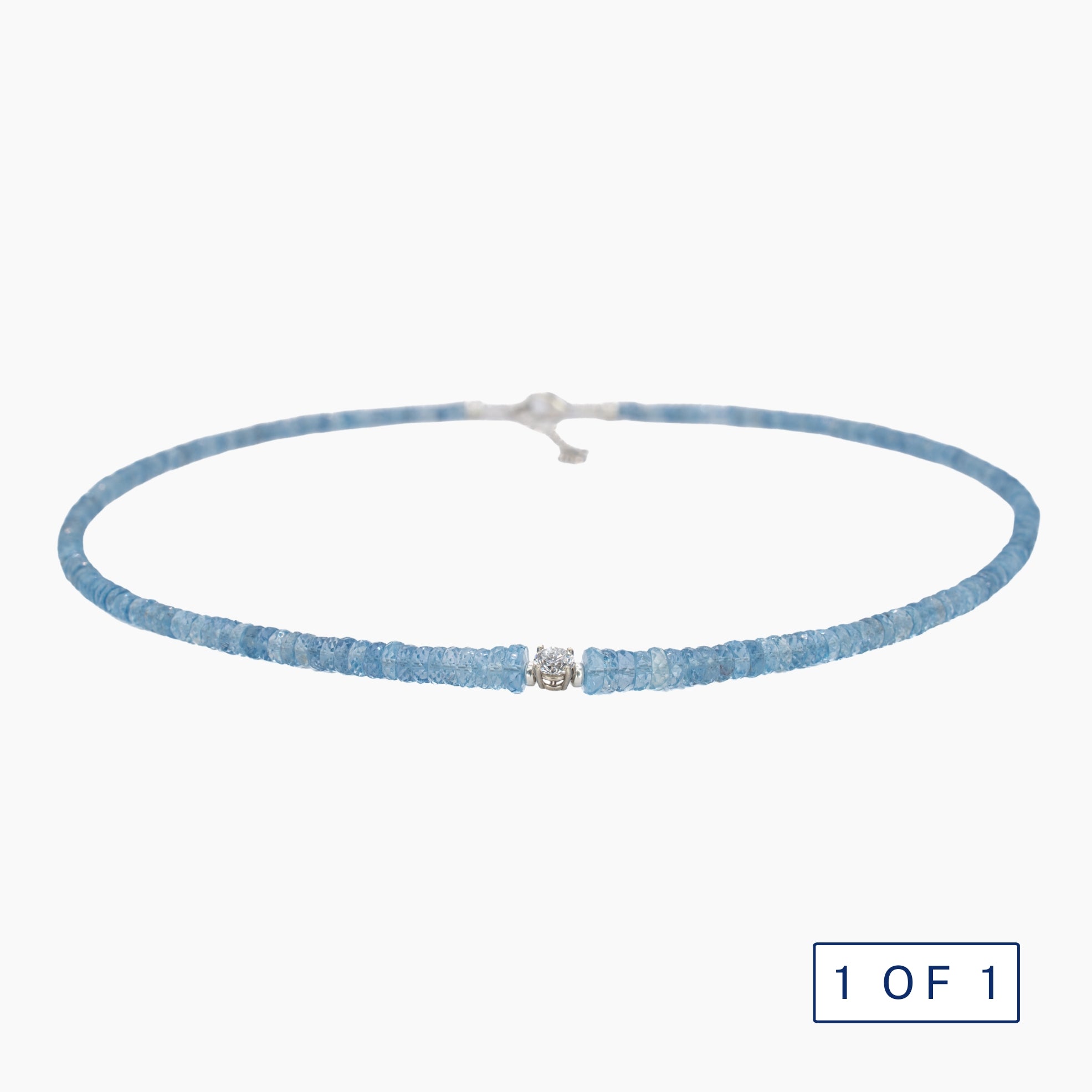 שרשרת אקוומרין ויהלום - בוקס דל טורו