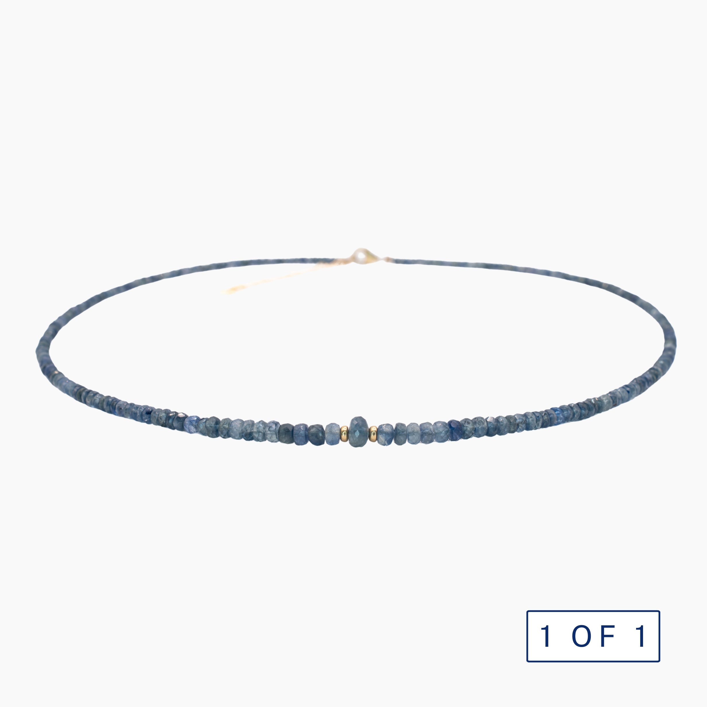 שרשרת ספיר וחרוזי זהב - פלאיה ונאו