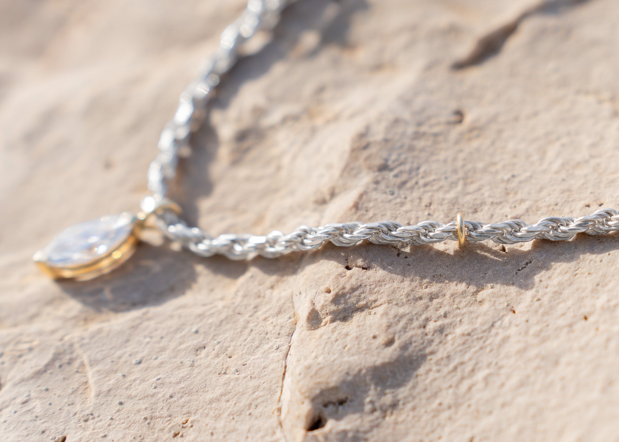925 Silver and Diamond Rope Necklace - San Juan 