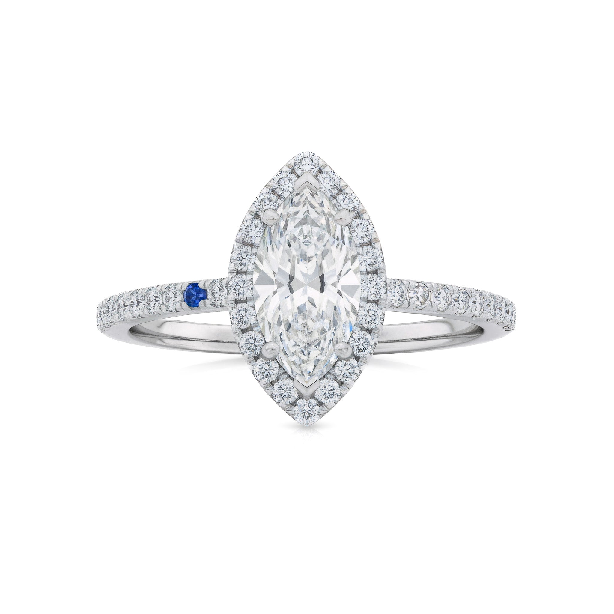 טבעת יהלום מרקיזה משובצת יהלומים